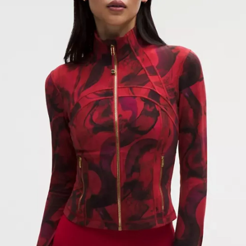 Lululemon 2026 Lunar New Year Define Cropped Jacket Nulu- Lunar Plumes Red Multi - Picture 1 of 6